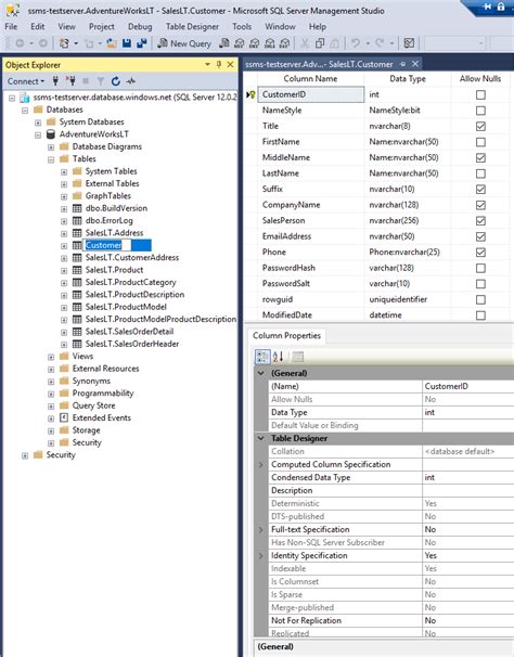Create And Update Tables Visual Database Tools Microsoft Learn