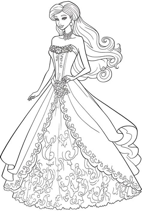 Old Fashion Barbie Coloring Pages