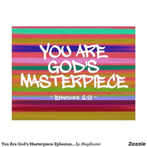 You Are Gods Masterpiece Ephesians Quote Postcard