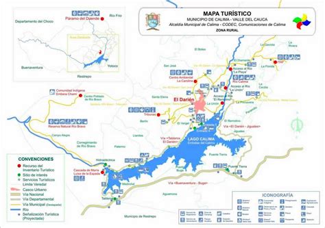 Mapa Turístico Lago Calima Darién Valle Del Cauca Colombia Viaje A Colombia Turismo Valle