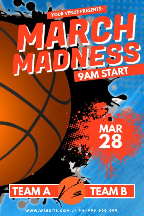 March Madness Poster Template Postermywall
