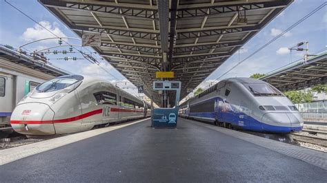 Grenz Berschreitendes Reisevergn Gen Ein Ice Der Db Und Ein Sncf Tgv Unterwegs Im Deutsch