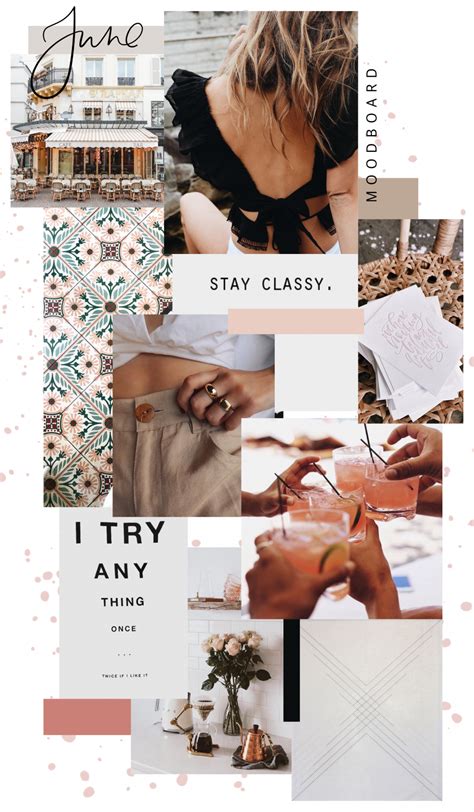June Background Monthly Goals Mood Board Fashion Fashion Collage