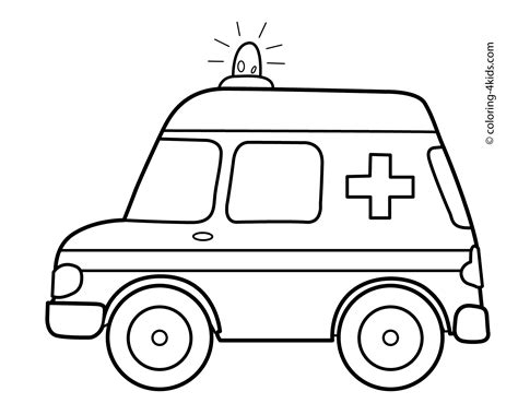 Ambulance Printable Coloring Pages