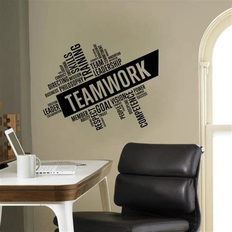 Teamwork Words Team Inspirational Vinyl Quote Wall Stickers Office Art