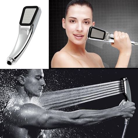 cheap bathroom accessories set showerhead spa water saving anion shower heads faucet filter