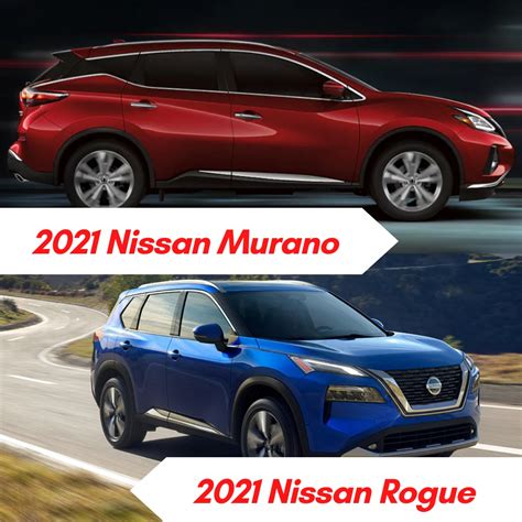 2021 Nissan Murano Vs 2021 Nissan Rogue Which Is Right For You