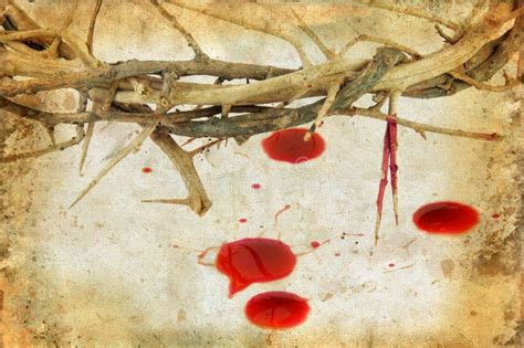 Crown Of Thorns And Blood Drops Stock Photo Image Of Good Blood