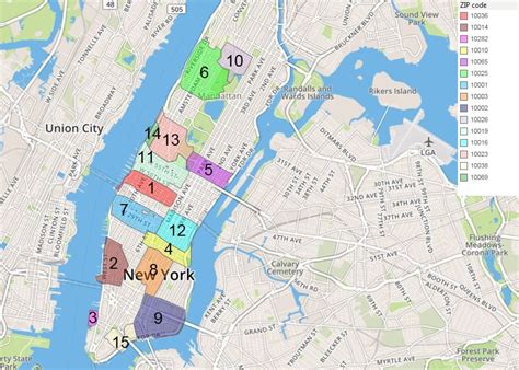 Manhattan New York Zip Code Map Campus Map