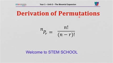 Derivation Of Permutations Formula Youtube
