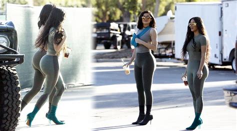 Kylie Jenner And Kim Kardashian Photoshoot Candids In Calabasas Hot