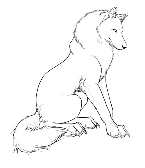 Want to discover art related to lineartwolf? Wolf Character Design Lineart by CrimsonWolfSobo on DeviantArt