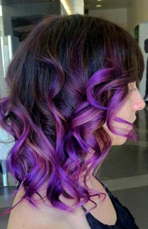 Fuschia Ombre Hair Styles Purple Ombre Hair Curly Purple Hair
