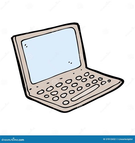 Cartoon Laptop Computer Stock Vector Illustration Of Drawn 37012652