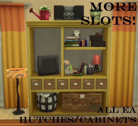 After you've done that, click on a counter of your choice and select the color palette. Mod The Sims - *SNOWY ESCAPE UPDATE* MORE SLOTS!!! for all EA Hutch/Cabinets