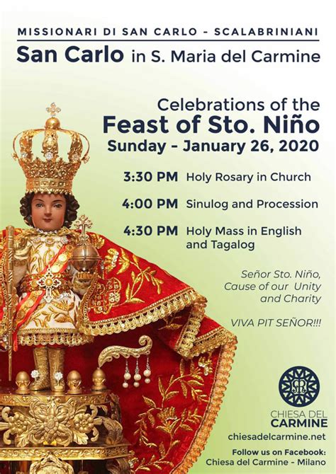 Celebrations Of The Feast Of Sto Niño Chiesa Del Carmine