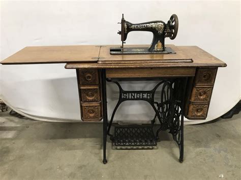 Sold Price Vintage Singer Sewing Machine Table March 3 0119 1000