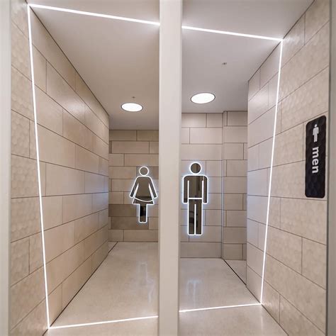 Shopping Mall Bathroom Entry Lighting Design Washroom Design