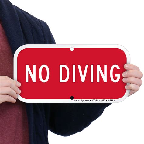 No Diving Pool Safety Sign Sku K 5388