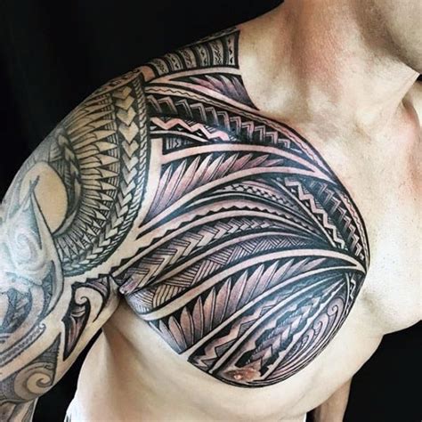 African tribal tattoos on the shoulder are also popular in today's culture. 80 Tribal Shoulder Tattoos For Men - Masculine Design Ideas