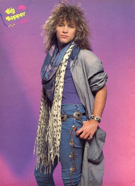 Jon Bon Jovi 1987 Jon Bon Jovi Bon Jovi 80s Shaggy Long Hair Bon
