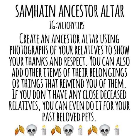 Ancestor Altars For Samhain Are A Tradition Among Many People They