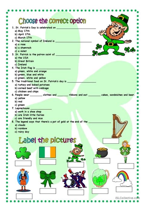 St Patricks Day Facts And Traditi English Esl Worksheets Pdf And Doc