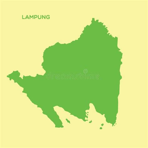 Map Of Lampung Vector Illustration Decorative Design Stock Vector