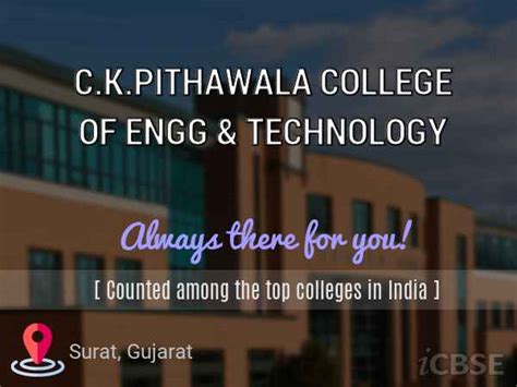 Ckpithawala College Of Engg And Technology Surat Address Fees