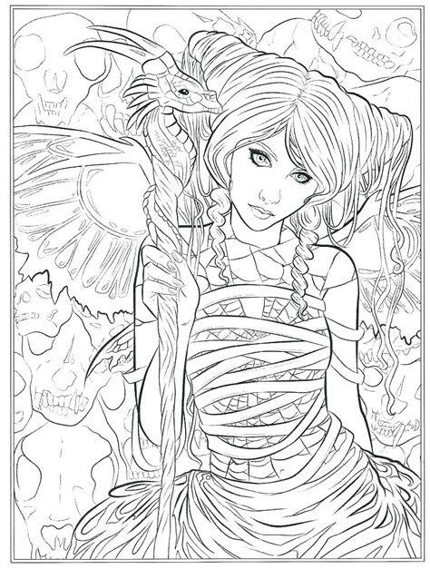 Gothic Fairy Coloring Pages For Adults At Getdrawings Free Download