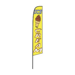 Ice Cream Yellow Swooper Flag X