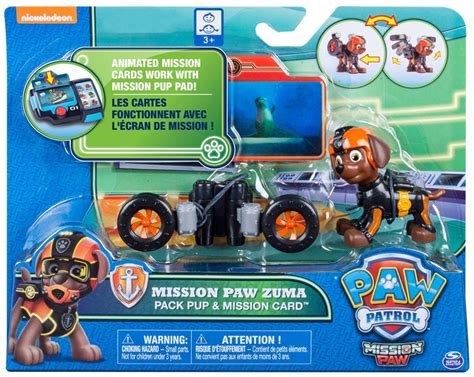 Paw Patrol Mission Paw Pack Pup Mission Card Mission Paw Zuma Exclusive