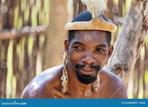 Portrait Of A Zulu Warrior Wearing Impala Skin And Ostrich Feather