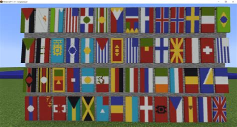 I Made Flags Of The World In Minecraft Rminecraftbuilds