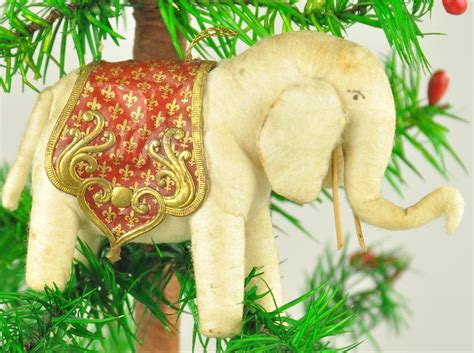 Pressed Cotton Elephant Ornament Lot 1857 Elephant Ornament