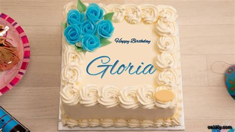 🎂 Happy Birthday Gloria Cakes 🍰 Instant Free Download