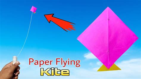 Flying Paper Kite Make Easy At Home How To Make Flying Paper Kite