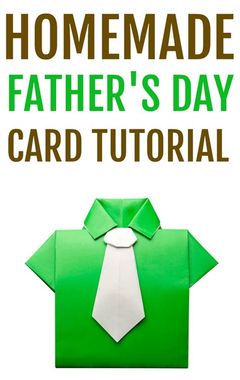 Happy fathers day card vintage retro type font. DIY Father's Day Shirt Card - Origami Shirt & Tie Craft