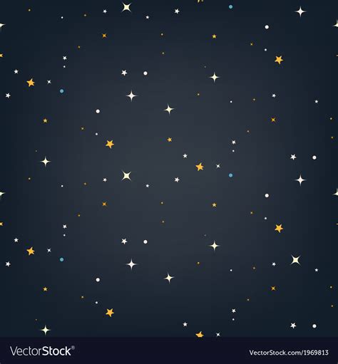 Night Sky With Stars Seamless Pattern Royalty Free Vector