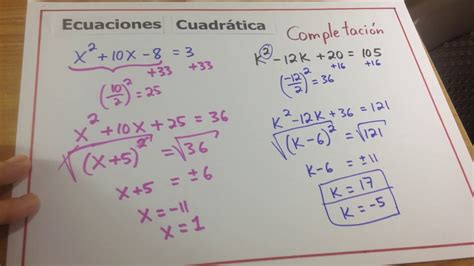 Matemática Básica Ecuación Cuadrática Completacion Solución De