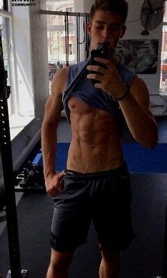 Shirtless Male Muscular Gym Jock Work Out Hunk Beefcake Abs Body Photo Sexiz Pix