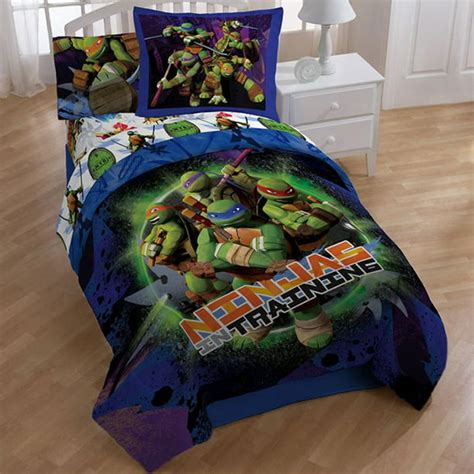 Teenage Mutant Ninja Turtles Boys Twin Comforter And Sheet Set 4 Piece