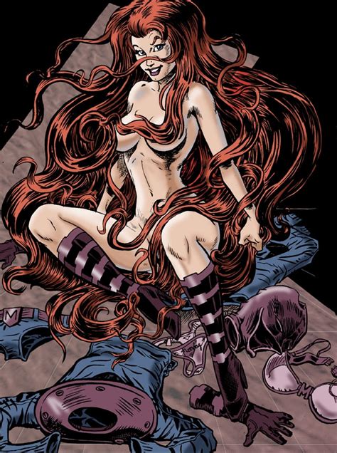 Rule 34 Covering Covering Nipples Inhumans Long Hair Marvel Medusa Inhumans Nude Red Hair