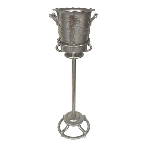 1940s Forged Aluminum Champagne Bucket Stand Chairish
