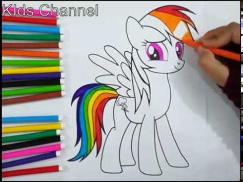 pony rainbow dash kids coloring pages learn kids coloring youtube