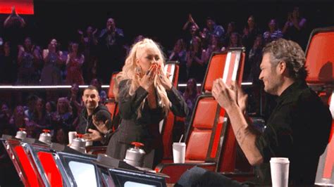 Christina Aguilera Kiss  By The Voice Find And Share On Giphy