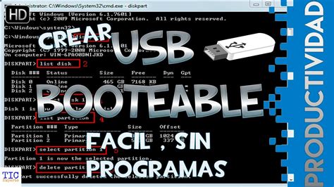 Crear USB Booteable Sin Programas YouTube