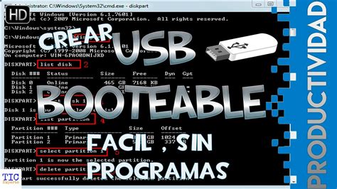 Crear Usb Booteable Sin Programas Youtube