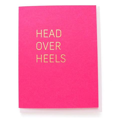 Head Over Heels Hot Foil Greeting Card Word For Word Factory