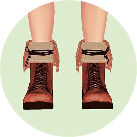 Malecollar Lace Up Ankle Boots칼라 레이스업 앵클 부츠남성 신발 Sims4 Marigold
